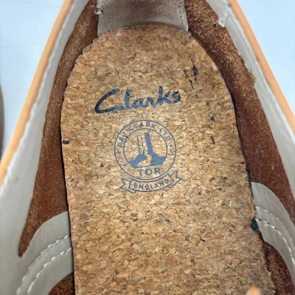 Clarks Farli Walk Mens Sz 10 Casual Tan Leather C&J Ltd TOR England